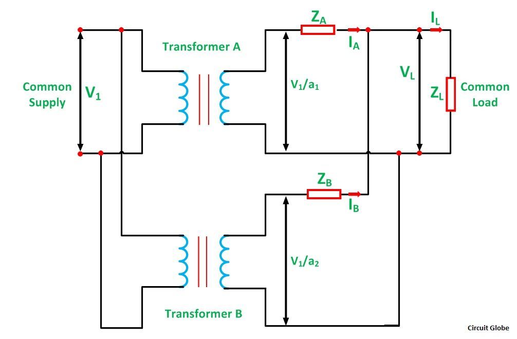 Parallel Operation of a Single Phase Transformer - Circuit Globe