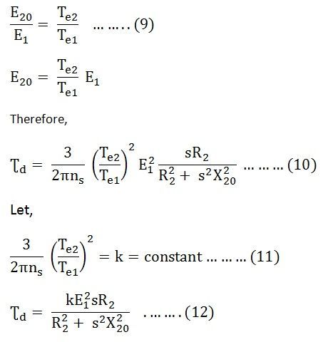 Torque Equation Of An Induction Motor Starting Torque Circuit Globe