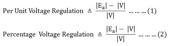 voltage regulation of ac generator