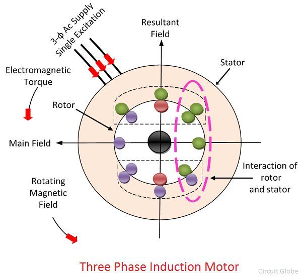 Principle working squirrel induction motor cage Servo Motor